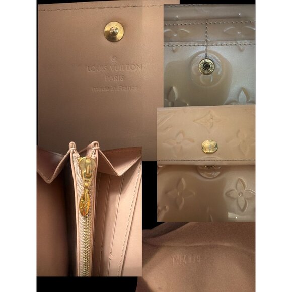 Louis Vuitton Monogram Vernis Sarah Wallet TH4079 Poudre Embossed Patent Leather - Picture 7 of 10